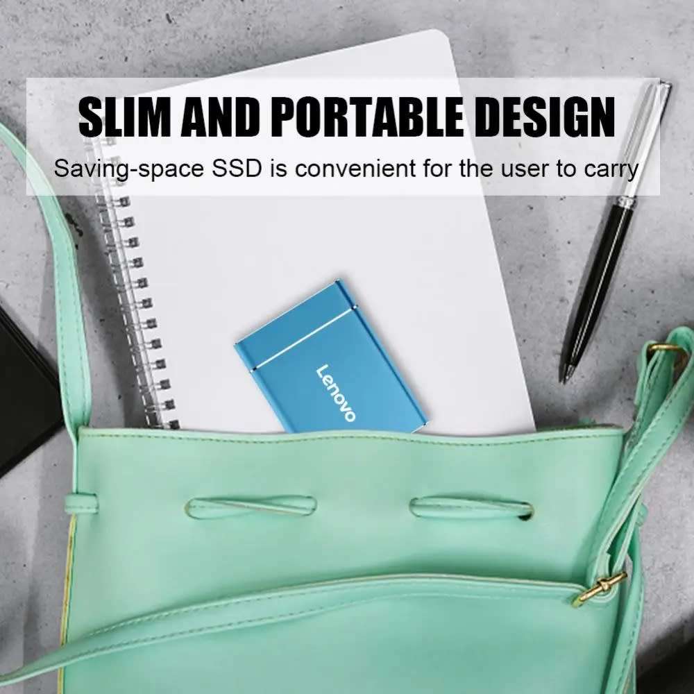 Lenovo Portable SSD External Hard Drive 2TB External Solid State Drive USB 3.1 Lenovo Portable SSD E