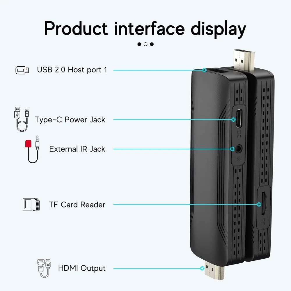 H313 Android 10 TV Stick HDR Set Top OS 4K 1080P WiFi 6 2.4/5.8G Smart TV Sticks