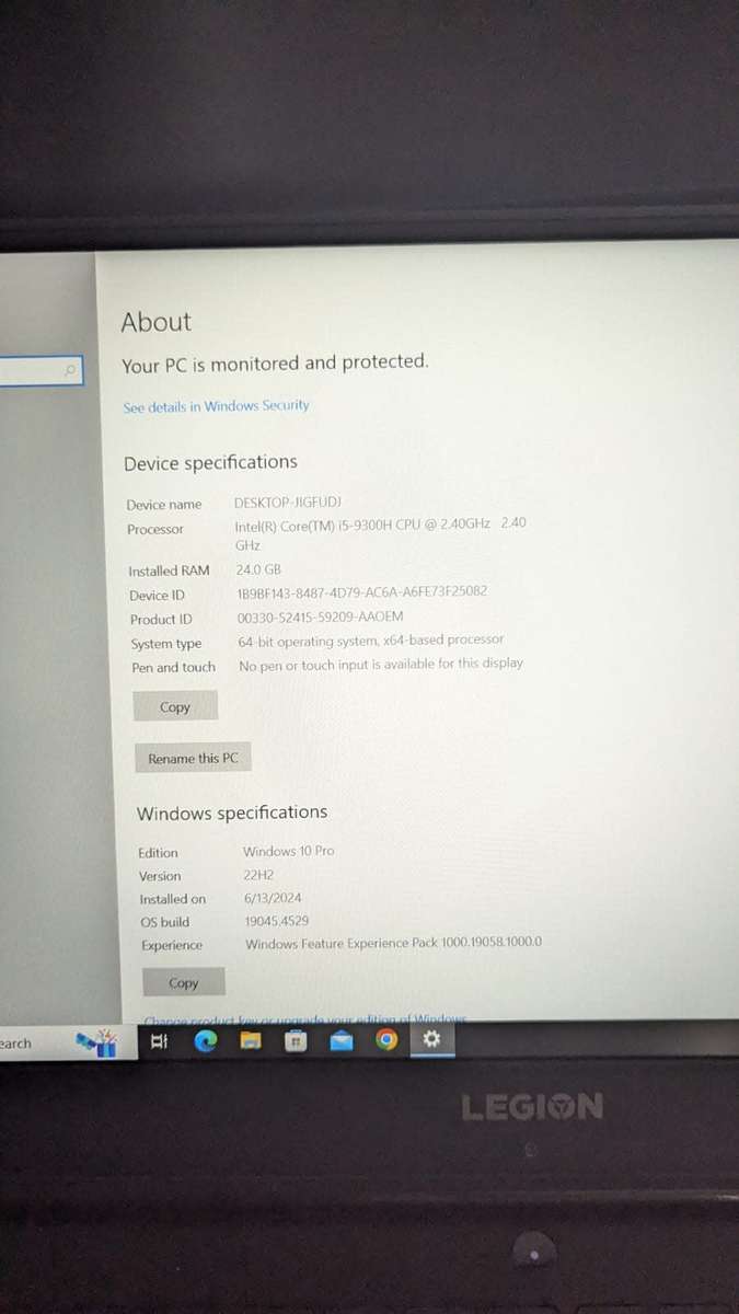Lenovo Legion Y540 Gaming Laptop (i5-9300H, GTX1650, 24GB RAM,512GB SSD)
