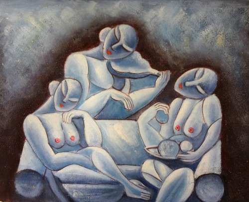 nude study oil painting