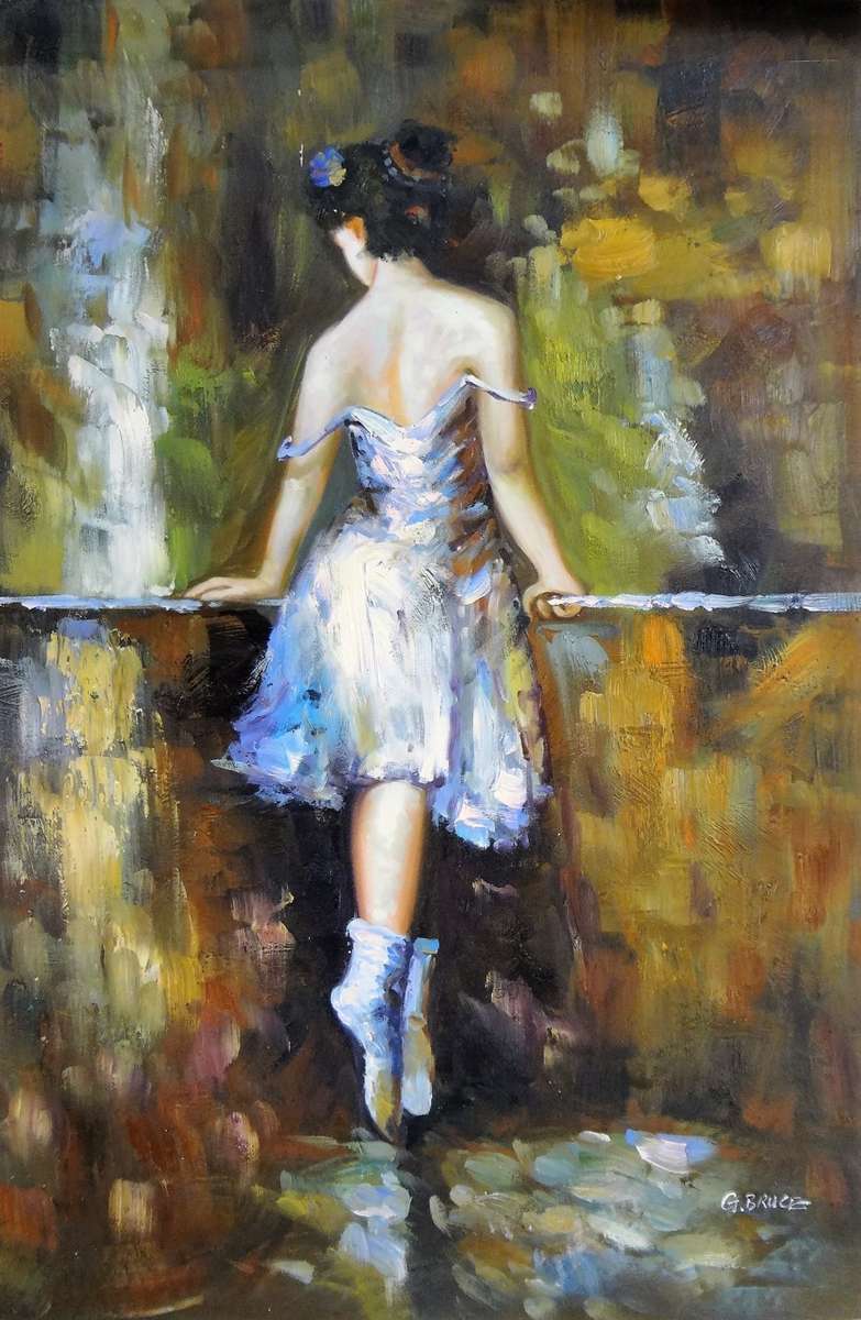 THE BALLERINA  - !!!!  VIEW OVER 300 PAINTINGS ON CLEARANCE SALE  !!!!