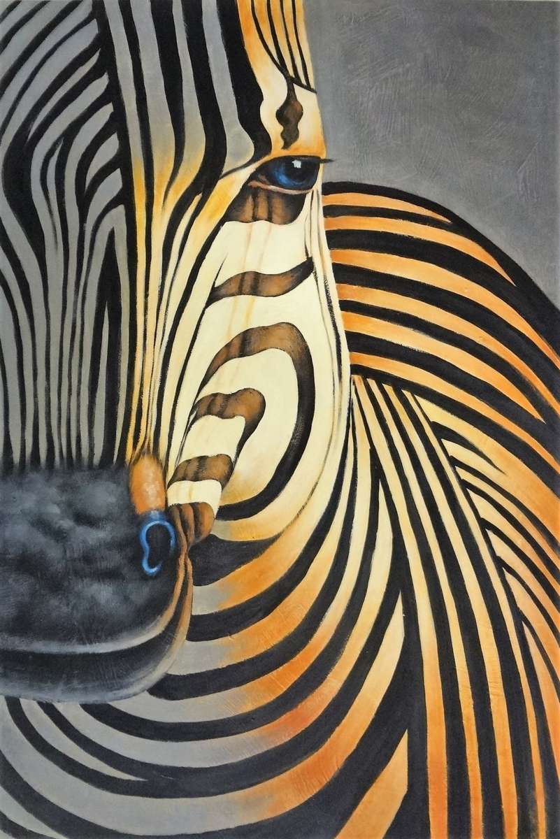 STUDY OF AN ZEBRA  - !!!!  CRAZY ART SALE  !!!!