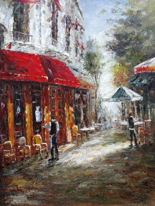 LARGE OIL PAINTING  93CM X 123CM - GALLERY RETAIL R18 500