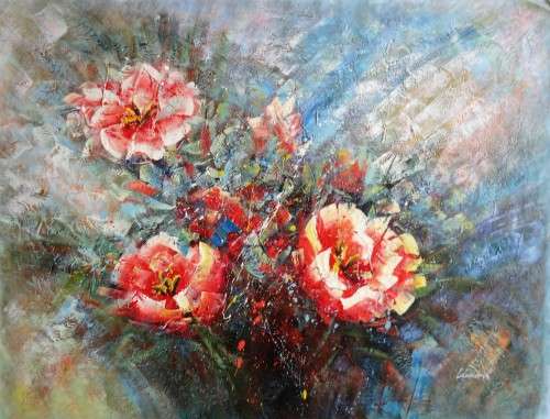 LARGE OIL PAINTING  93CM X 123CM - GALLERY RETAIL R8 500