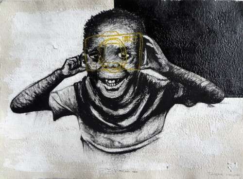 TUMISANG KHALIPHA - MIXED MEDIA ON PAPER
