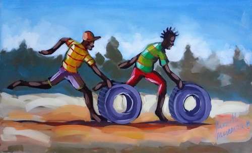 kenneth muradzikwa oil painting