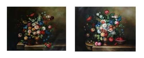 2 LARGE OIL PAINTING  93CM X 123CM - GALLERY RETAIL R8 500 each