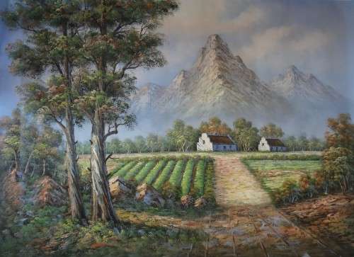 ART SALE - LARGE CAPE DUTCH OIL PAINTING  - GALLERY RETAIL R18 500