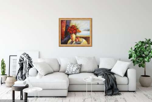 floral study oil painting