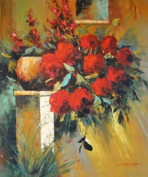 art sale - floral study - terrace garden