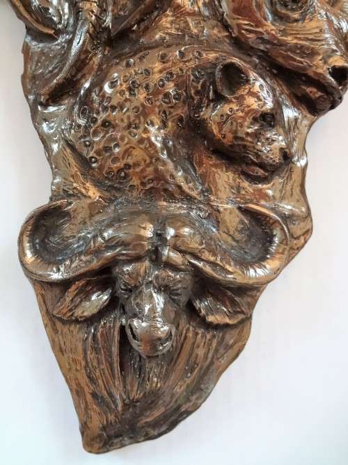 COVID ART SALE - JONAH RUNYANGA - BIG FIVE AFRICA SCULPTURE