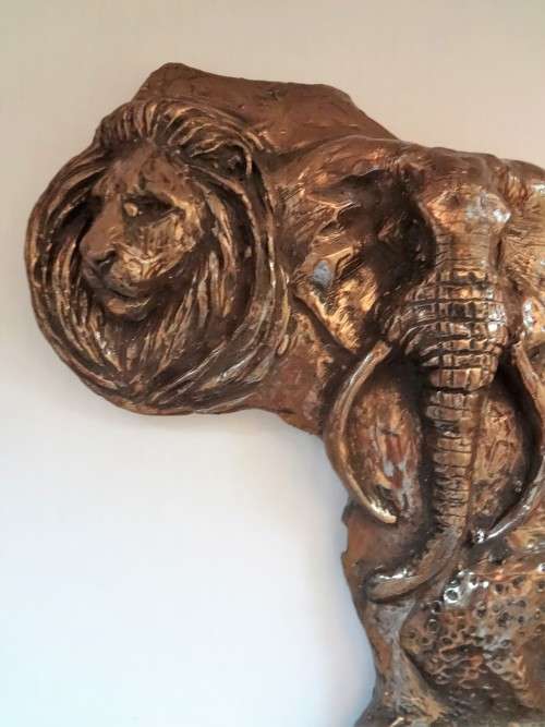 COVID ART SALE - JONAH RUNYANGA - BIG FIVE AFRICA SCULPTURE