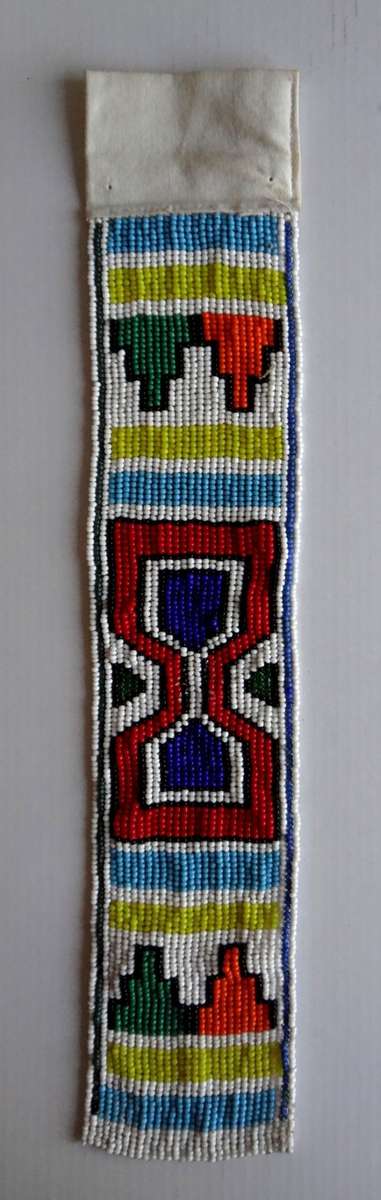 vintage zulu bead panel for skirt