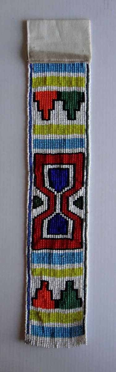 vintage zulu bead panel for skirt