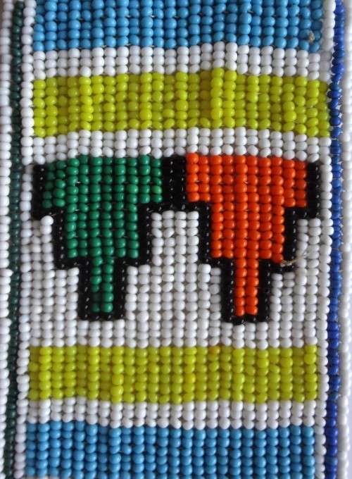 vintage zulu bead panel for skirt
