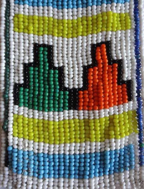 vintage zulu bead panel for skirt