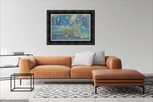 ART SALE - MARK ENSLIN OIL PAINTING -  LEOPARD - GALLERY RETAIL R14 000