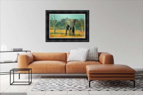 mark enslin oil painting - elephant