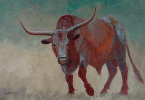 MARK ENSLIN OIL PAINTING -  NGUNI - GALLERY RETAIL R14 000
