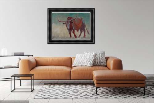 MARK ENSLIN OIL PAINTING -  NGUNI - GALLERY RETAIL R14 000