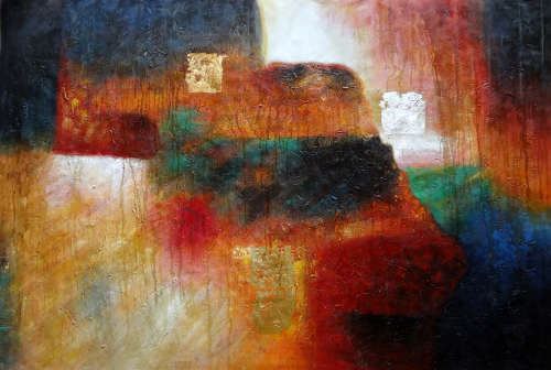 OVERSIZE ABSTRACT MODERN OIL PAINTING - GALLERY RETAIL R18 500