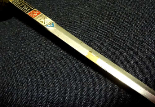 3 vintage miniature toledo swords - cocktail stirrer