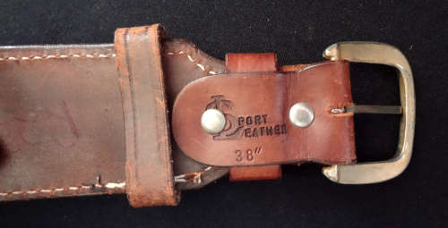 VINTAGE INCISED LEATHER AMMUNITION CATRIDGE BELT