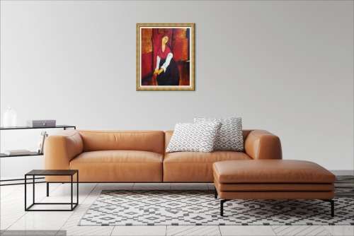 in style of / after modigliani oil painting