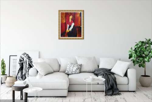 in style of / after modigliani oil painting