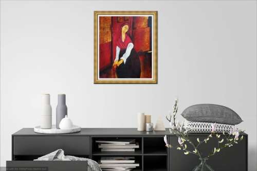 in style of / after modigliani oil painting