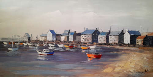 oil painting - boats