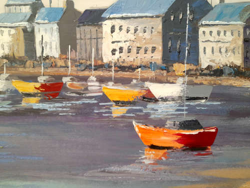 oil painting - boats