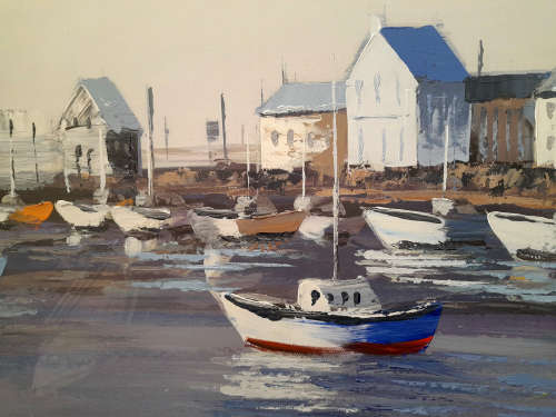 oil painting - boats