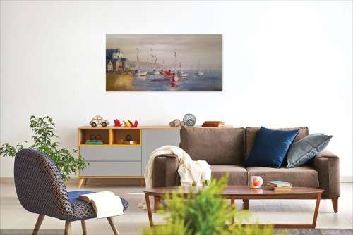 art sale - oil painting - boats