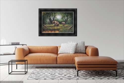 elephant oil painting