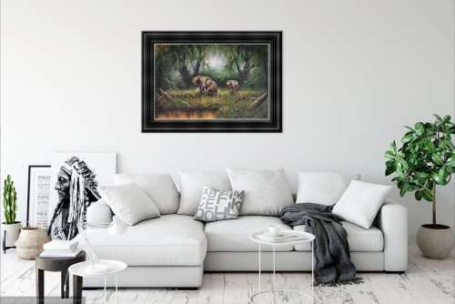 elephant oil painting