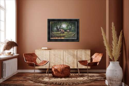 elephant oil painting