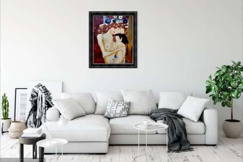 in style of gustav klimt oil painting