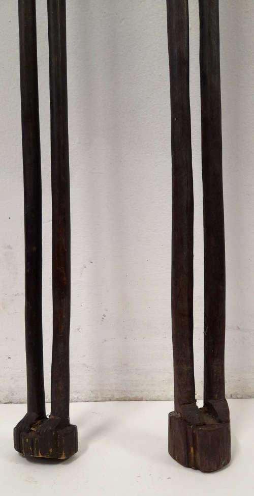 pair male and female wood stick figures - tanzania