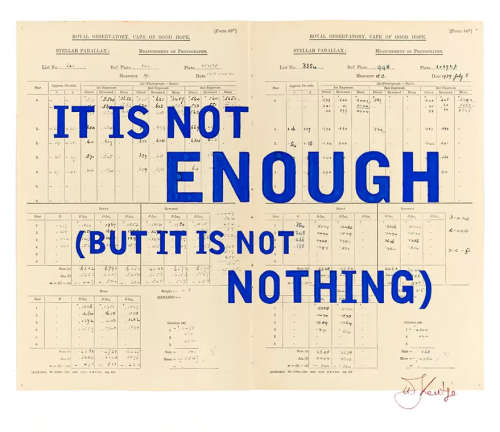 william kentridge - `it is not enough (but it is not nothing)` print