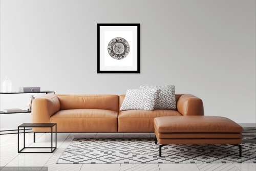 william kentridge  `kaboom` tondo print