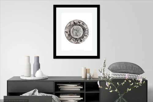 william kentridge  `kaboom` tondo print