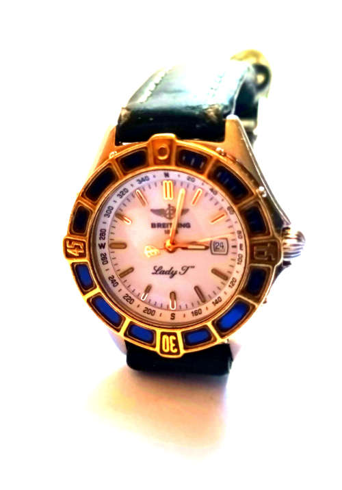 Breitling Watch Lady J with 18kt gold bezel