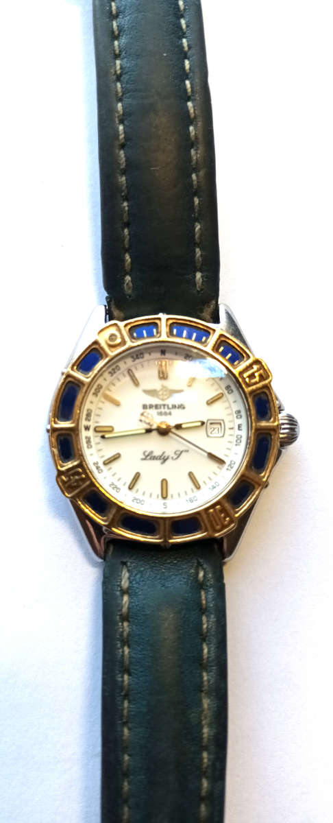 Breitling Watch Lady J with 18kt gold bezel