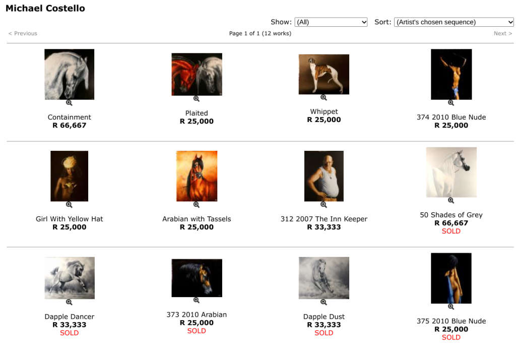 Michael Costello oil painting