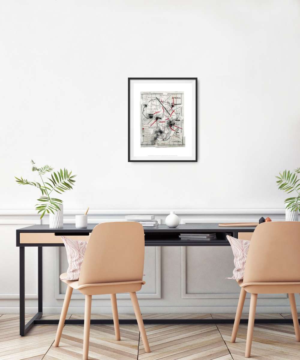 william kentridge `afrika africa l`afrique` print