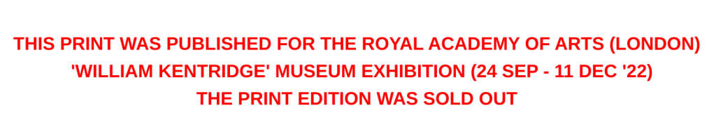william kentridge `afrika africa l`afrique` print