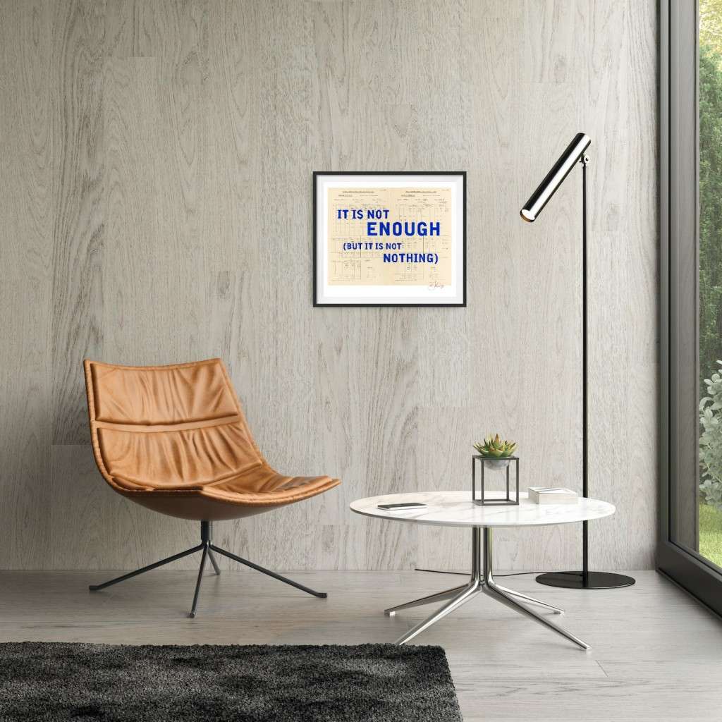 william kentridge - `it is not enough (but it is not nothing)` print