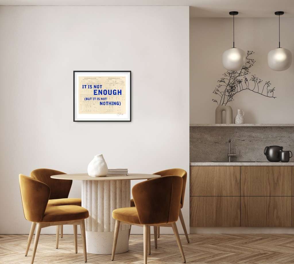 william kentridge - `it is not enough (but it is not nothing)` print