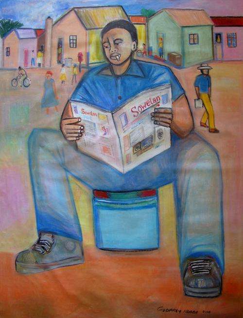 GODFREY NDABA - GALLERY RETAIL R18K  / VIEW OUR STORE ALL ART IS ON CLERANCE